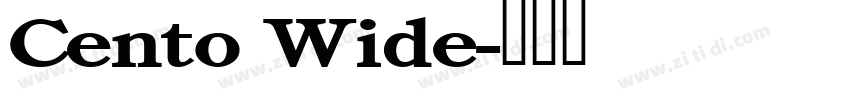 Cento Wide字体转换
